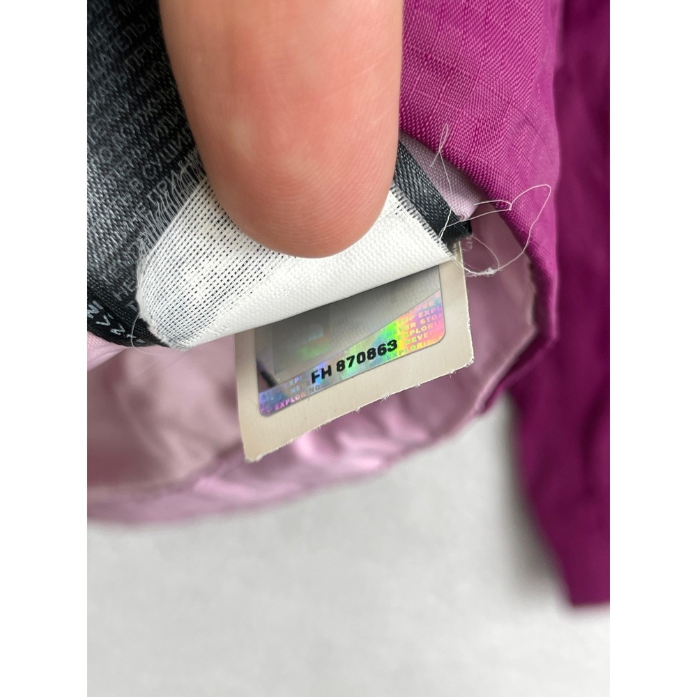 The North Face HyVent Hooded Rain Jacket Womens S Purple Waterproof Coat Active - Picture 7 of 12